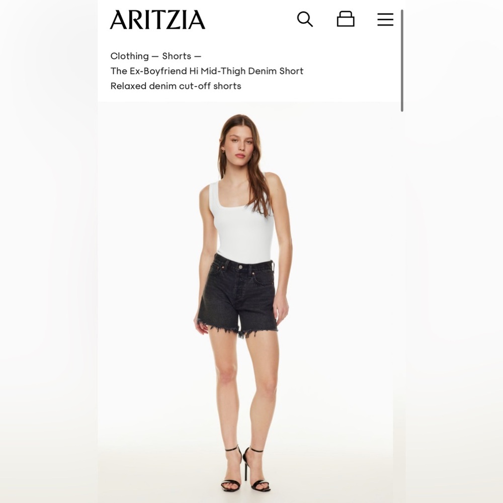 Denim Forum The Ex Boyfriend Hi Mid Thigh Denim Short